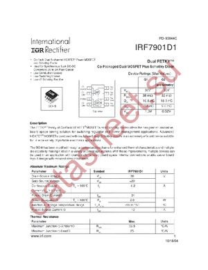 IRF7901D1 datasheet  